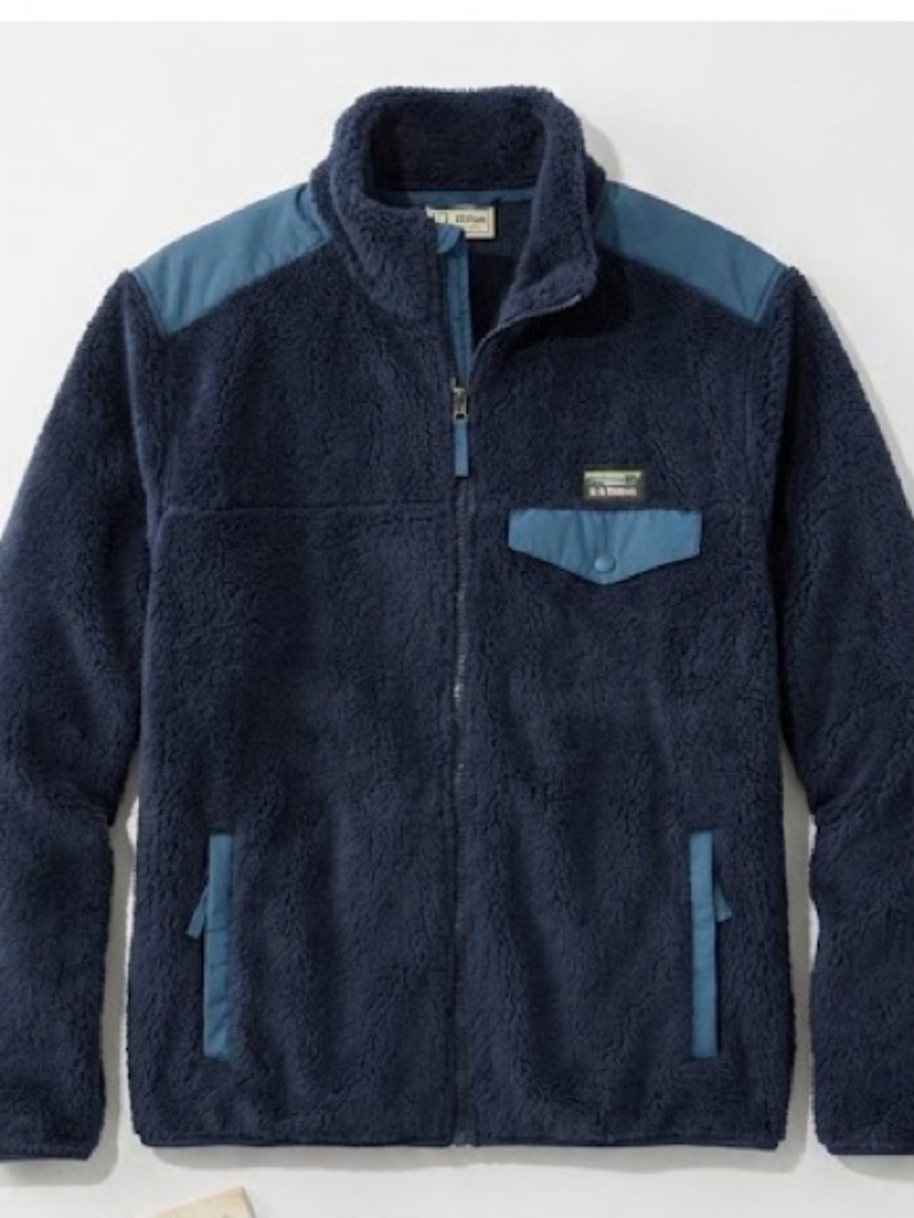 L.L.Bean Men’s Full Zip Sherpa Jacket Blue Size XL